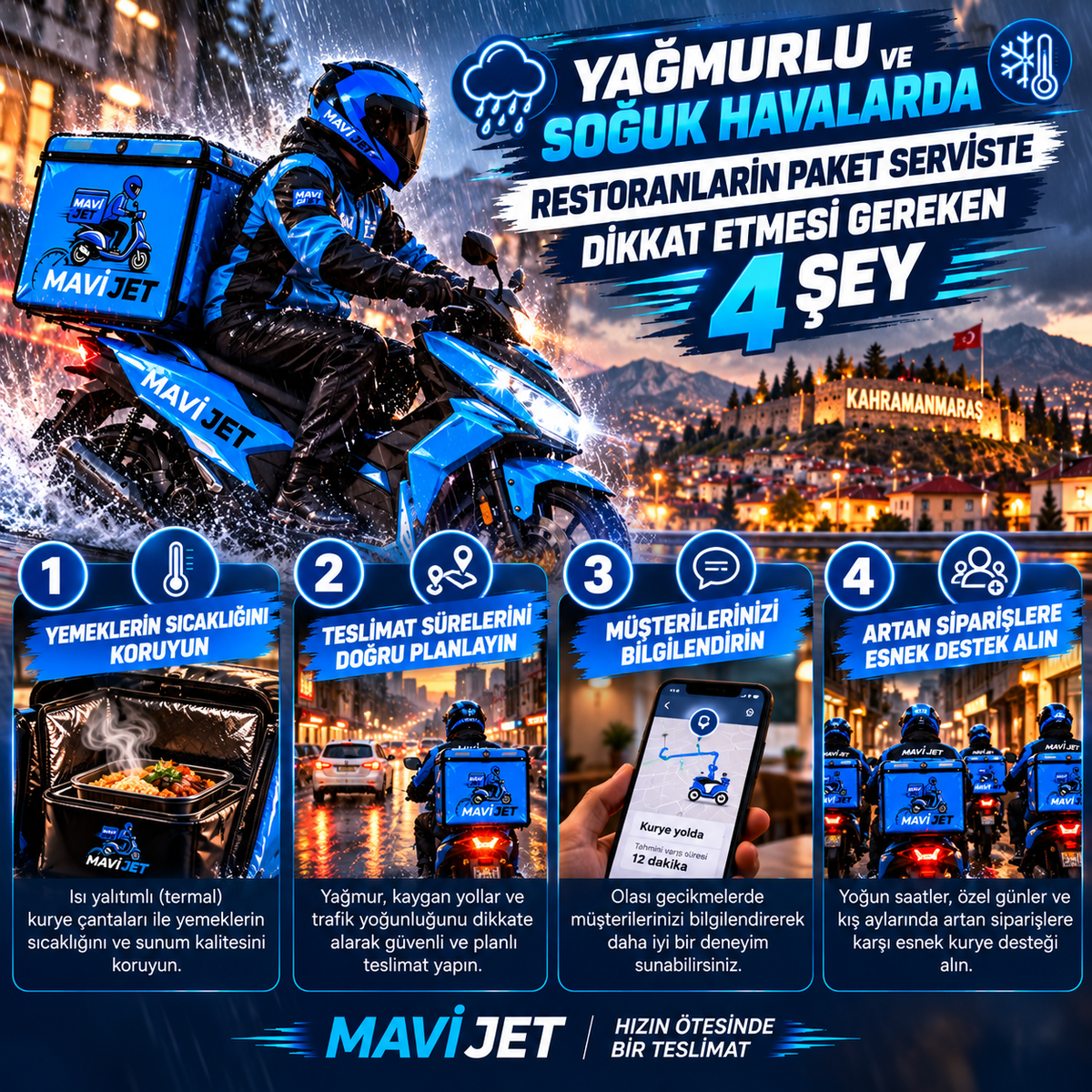 Yağmurlu ve Soğuk Havalarda Restoranların Paket Serviste Dikkat Etmesi Gereken 4 Şey